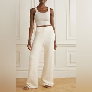 Skims cozy boucle fuzzy teddy pants and tank set